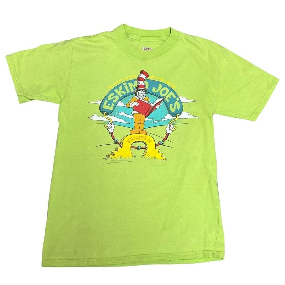 VTG Eskimo Joe's Dr. Seuss Parody READ T-Shirt Youth XL Fits Women’s XS Beefy-T